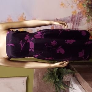 Banana Republic strapless eggplant & purple knee length dress.  Size 10